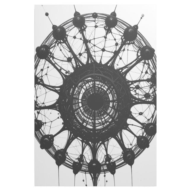 Dark Abstract Dreamcatcher Organic Tech Art (Front)