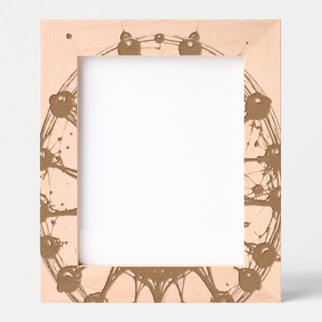 Dark Abstract Dreamcatcher Organic Tech Art Engraved Frames (Front)