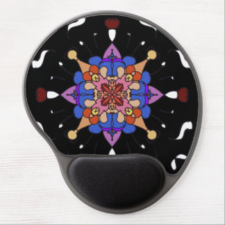 dark abstract mandala design  gel mouse pad