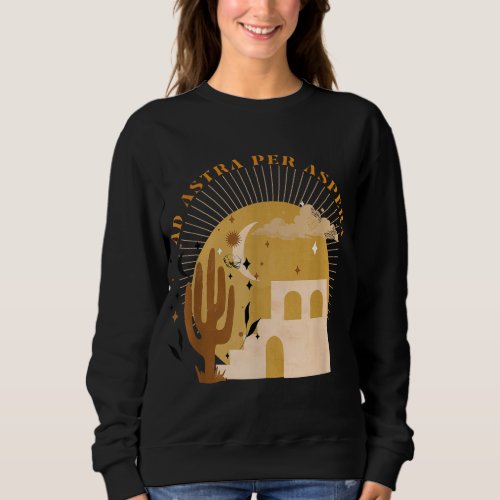 Dark Academia Aesthetic Astronomy Astrology Cactus Sweatshirt