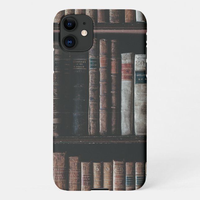 Dark Academia Aesthetic bookshelf iPhone Case (Back)