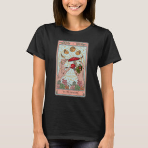 Dark Academia Aesthetic Mystic Mushrooms Moon Taro T-Shirt
