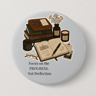 Dark Academia Aesthetic Study Planner Button