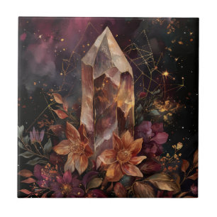 Dark Academia Amethyst Celestial Design Ceramic Tile