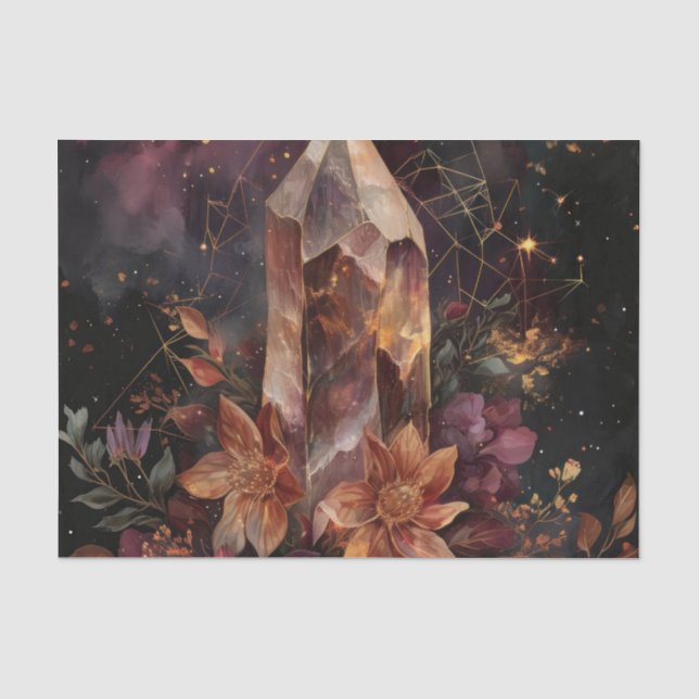 Dark Academia Amethyst Celestial Design Tissue Paper (Front)