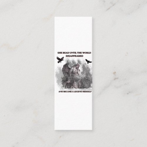 Dark Academia Angel Gothic Reading Quote Poster Mini Business Card