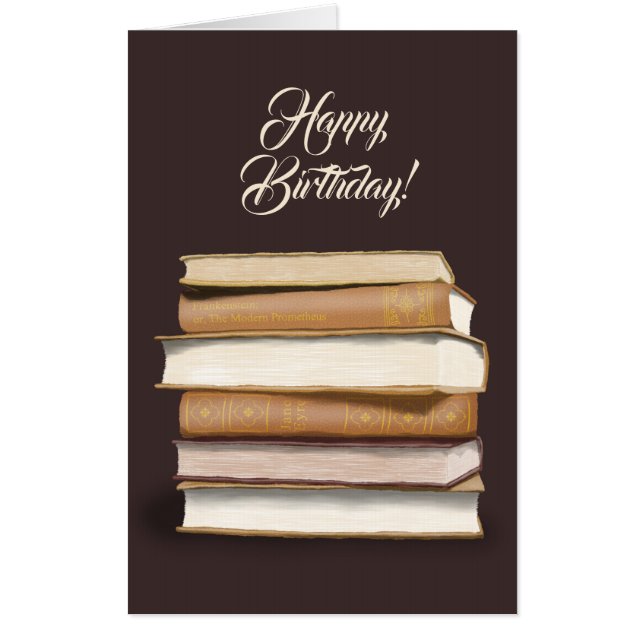 Dark Academia Antique Books Card (Front)