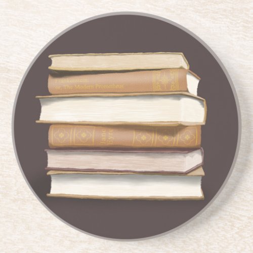 Dark Academia Antique Books Coaster