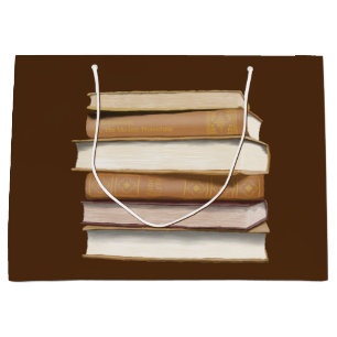 Dark Academia Antique Books Large Gift Bag