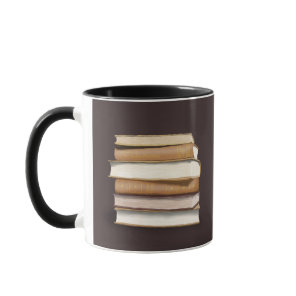 Dark Academia Antique Books Mug