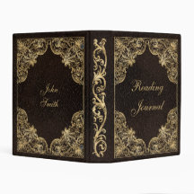 Dark Academia Antique Library Book Reading Journal
