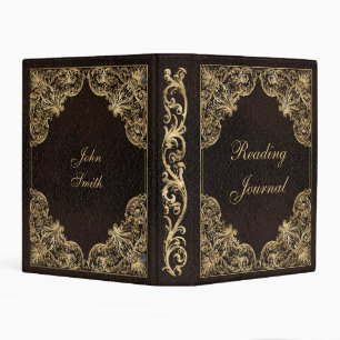 Dark Academia Antique Library Book Reading Journal Mini Binder