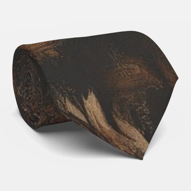 Dark Academia Bohemian Neck Tie (Rolled)