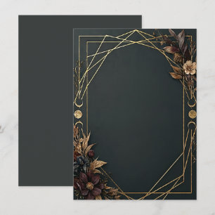 Dark Academia Boho Wedding Invitation