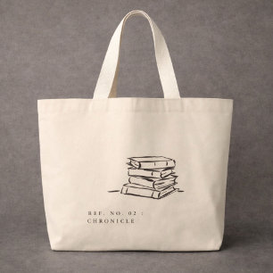 Dark Academia – Book Art   Introvert Gift Library  Large Tote Bag