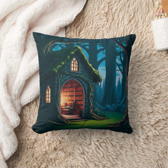 Dark Academia = Book Lover Gift Throw Pillow (Blanket)