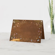 Dark Academia Botanical Candle Blank Invitation