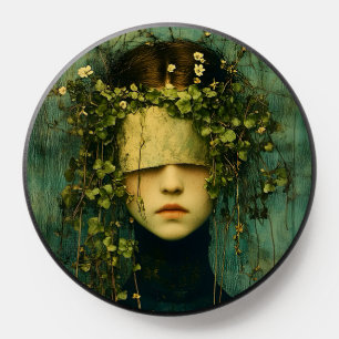 Dark Academia Botanical Figure Blindfolded BD7 PopSocket