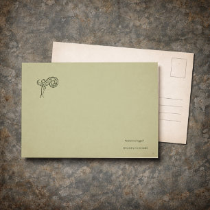 Dark Academia Botany Garden Reader Gift Postcard