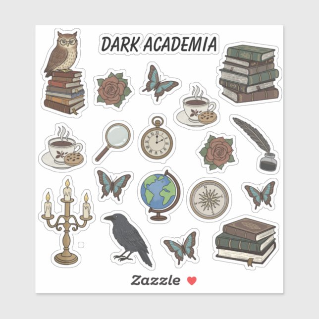 Dark Academia Bullet Journal  Sticker (Sheet)