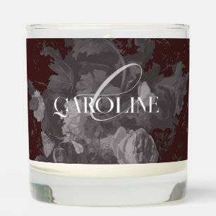 Dark Academia Calligraphy Classic Burgundy Scented Candle