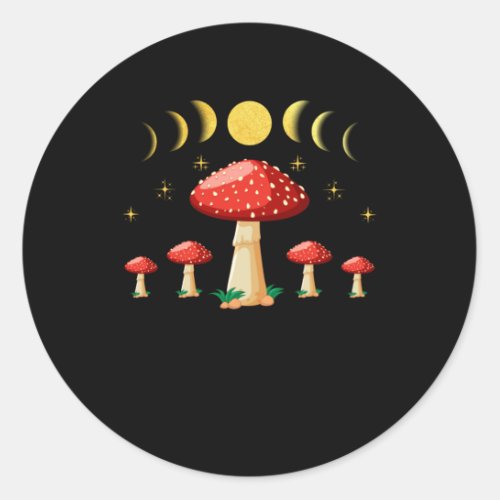 Dark Academia Cottagecore Esthetic Magical Classic Round Sticker