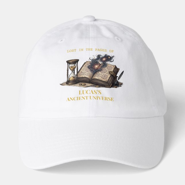 Dark Academia Custom Name Magical Bookworm Hat (Front)