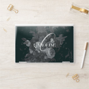 Dark Academia Floral Still Life Burgundy HP Laptop Skin