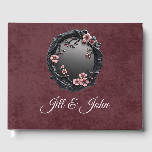 Dark Academia Goth Wedding Guest Book (Front)