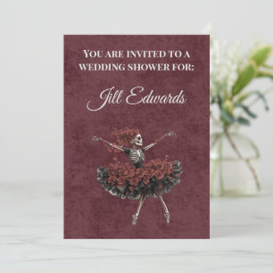 Dark Academia Goth Wedding Shower Invitation