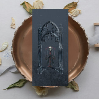 Dark Academia Gothic Frame Custom Name Bookmark Invitation