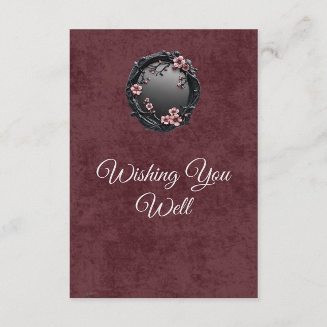 Dark Academia Gothic Mirror Enclosure Card (Front)