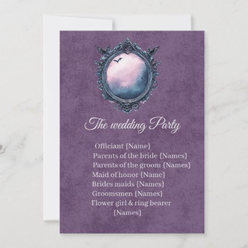 Dark Academia Gothic Mirror Procession Card