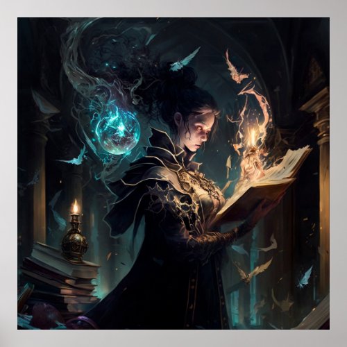 Dark Academia Magic Poster