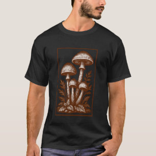 Dark Academia Mushrooms Tee Mycology Fungi Mushroo