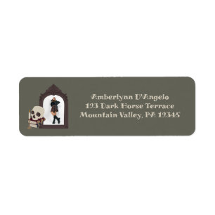 Dark Academia Photo Return Address Label
