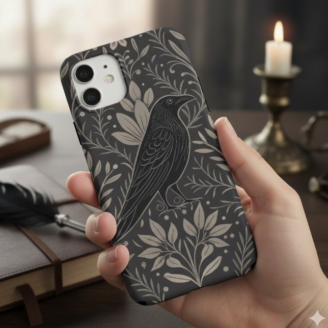 Dark Academia Raven Gothic Botanical iPhone Case (Iphone Air 17 phone case)