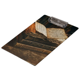 Dark Academia Runes & Sigils Clipboard, Vintage Sc Clipboard