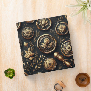 Dark Academia Stamp Vintage-Inspired Stamp  3 Ring Binder