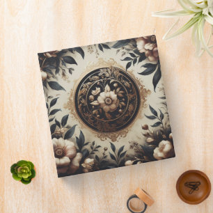 Dark Academia Stamp Vintage-Inspired Stamp 3 Ring Binder
