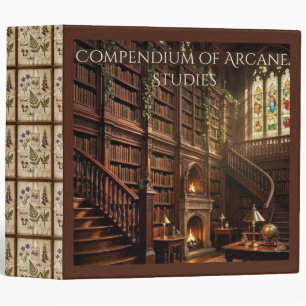 Dark Academia Timeless Enchanted Gothic Library 3 Ring Binder