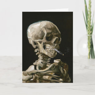 Dark Academia Van Gogh Skeleton Aesthetic Card