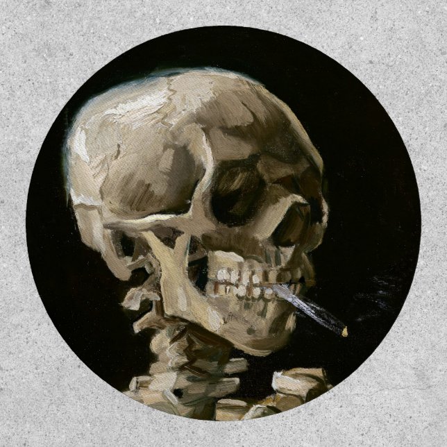 Dark Academia Van Gogh Skeleton Aesthetic Patch (Front)