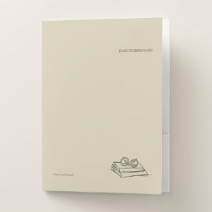 Dark Academia – Vintage Book Art   Introvert Gift  Pocket Folder