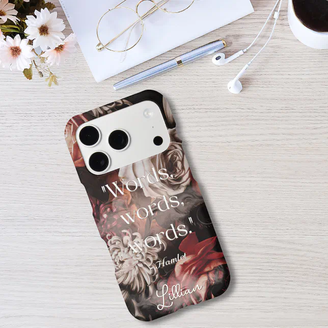 Words, Words, Words Dark Academia Phone Case
