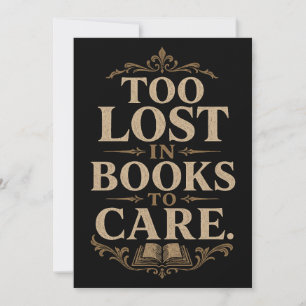 Dark academia vintage reader book lover invitation