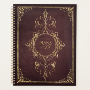 Dark Academia Vintage Scrollwork Book Cover Planner