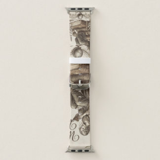 Dark Academia Vintage Sketch Apple Watch Strap