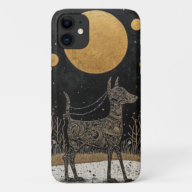 Dark Aesthetic Dog Silhouette Fantasy Dog Lover Case-Mate iPhone Case (Back)