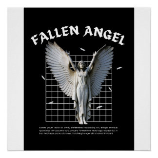 Dark Aesthetic Fallen Angel Gothic Poster Art Prin